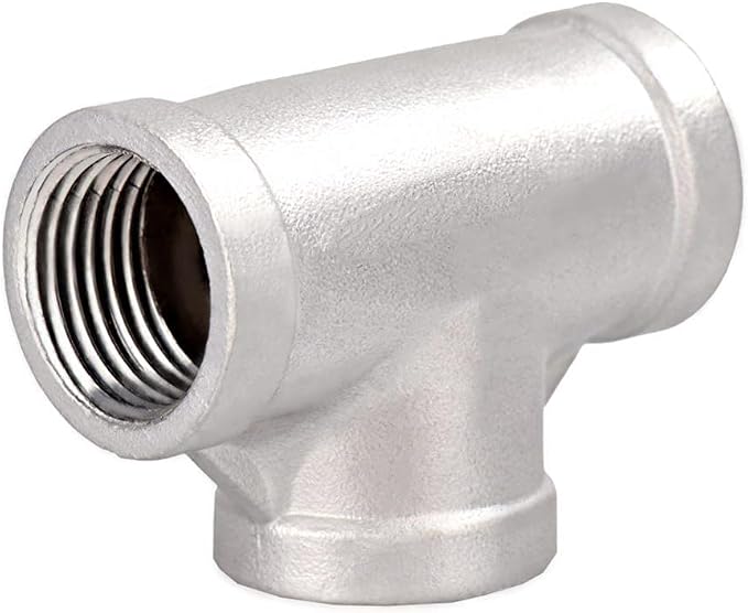 Beduan 2 PCS Stainless 3/4" Tee Female NPT T Shaped 3 Way Cast Pipe Fitting | - Image 2