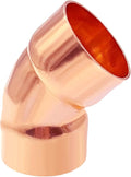 1Pack 1-1/4" C x C Copper 45 Degree Elbow, Sweat Solder Pipe Fitting | Premium by BesNPT