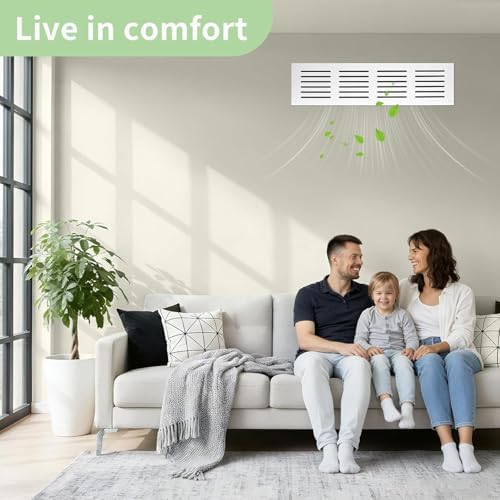 Return Air Grille Cover 32“ x 8.5”, Fits 28 x 5.5 Duct Opening, Durable PVC - Image 5