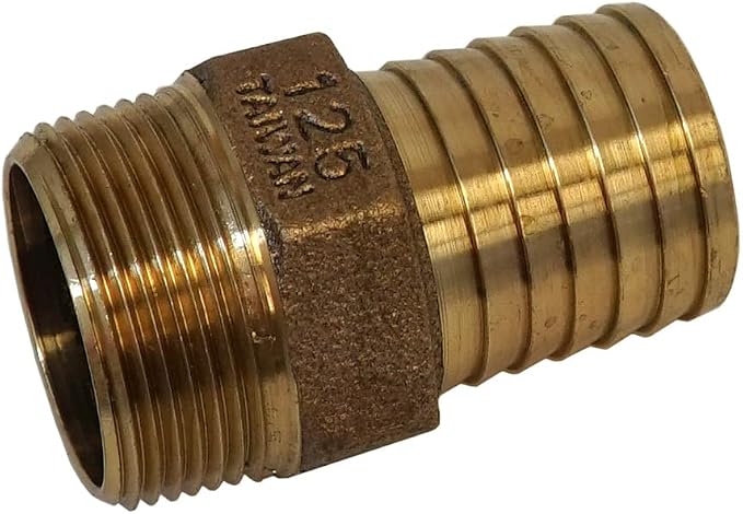 MFG No-Lead Bronze Adapter Inch Brass Male Adapter, Connects Submersible Pumps - Image 2