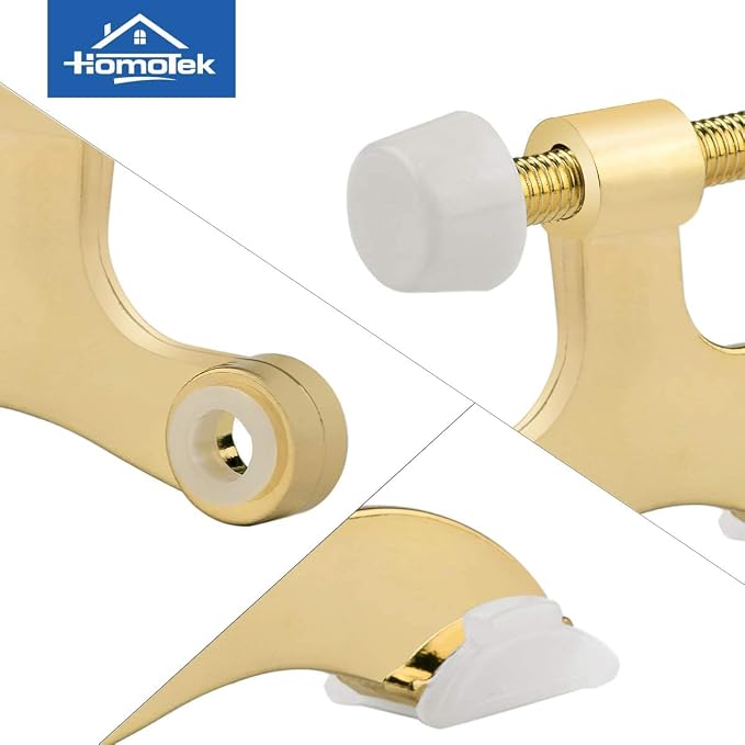 HOMOTEK 36 Pack Hinge Pin Bright Brass Door Stopper, Adjustable Deluxe Heavy - Image 5