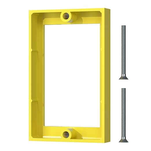 ABS 1/2 Inch Outlet Box Extender, Single Gang, 1 Pack | Single Gang Outlet Box by Unknown