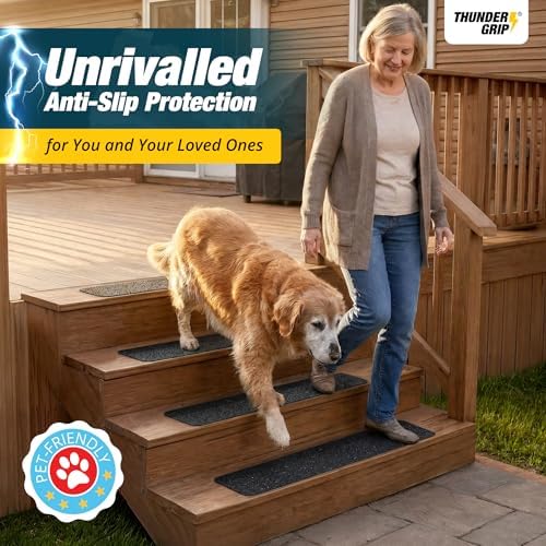 Outdoor Stair Treads Non-Slip 30" x 6" 15-Pack Waterproof 80-Grit Grip Tape - Image 6