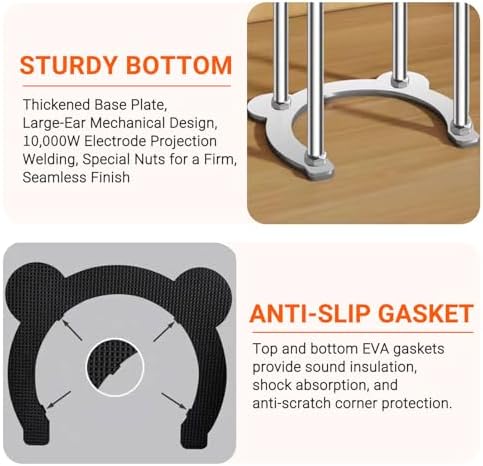 Undermount Sink Brackets, Stainless Sink Support, 18.1"-31.1" Adjustable Under - Image 4