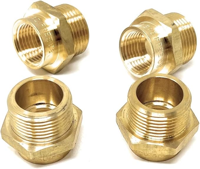 Cascada Lead-Free Brass Adapter, G Thread British BSPP Male to NPT Female |) by CascadaShowers