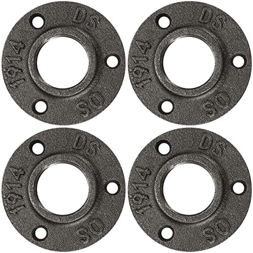1" Floor Flange, Home TZH Malleable Iron Threaded Pipe Flange by HomeTZH