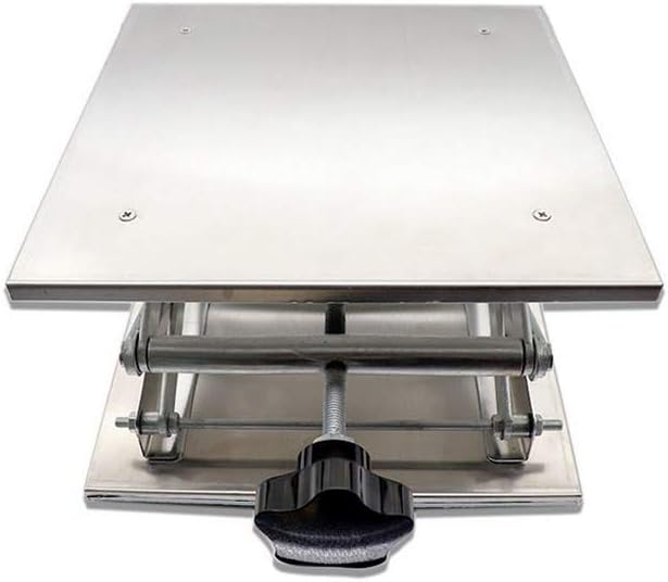 LabZhang 6" x 6" Stainless Steel Lab Jack Scissor Stand Platform Table | Lab - Image 7