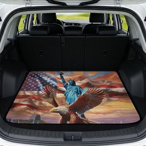 American Statue of Liberty Camping Trunk Mat 29"x39" by Darisoco