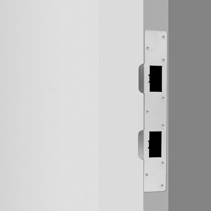 2pcs Door Strike Plate Stainless Steel Double Hole Door Handle Lock Backplate - Image 5
