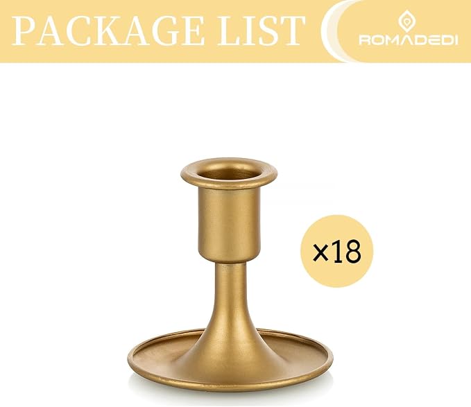 Candlestick Holders Taper Candle Holders, Romadedi Gold Candle Stick Candle - Image 9