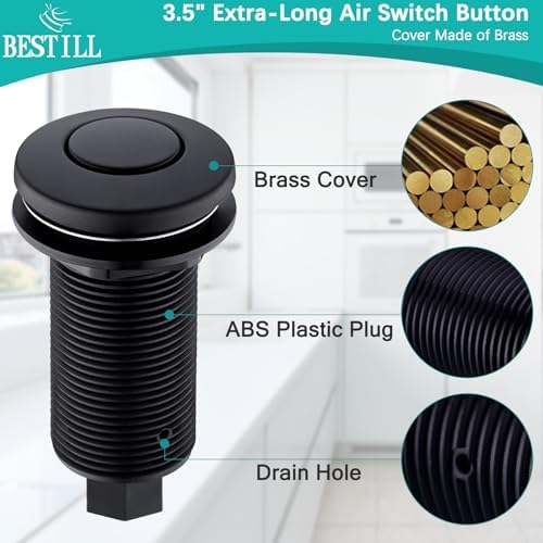 BESTILL Sink Top Garbage Disposal Air Switch Button - Image 3