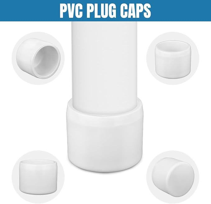 1/2" PVC Pipe End Cap Plug Adapter Pipe Fitting, Furniture Grade, DIY Shelf - Image 4