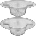 2 Pack - 4.5" Top / 3" Mesh Basket - Kitchen Sink Drain Strainer Stainless by HilltopProducts
