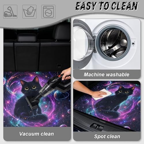ELEQIN Car Trunk Mat Galaxy Black Cat Cargo Liner - Image 5