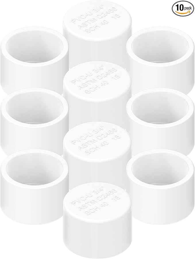 3/4 Inch PVC Cap, Fits Standard SCH40 3/4" PVC Pipe Fittings, Garden & Furniture by Unknown