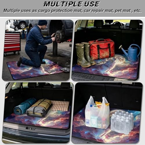 Moon Wolf Howl Dog Car Trunk Mat 29"x39" - Image 3