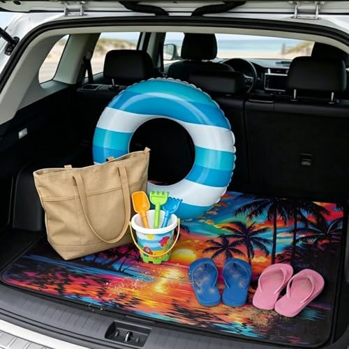 Mushroom Raccoon Universal Car Trunk Mat, Waterproof Cargo Liner - Image 2