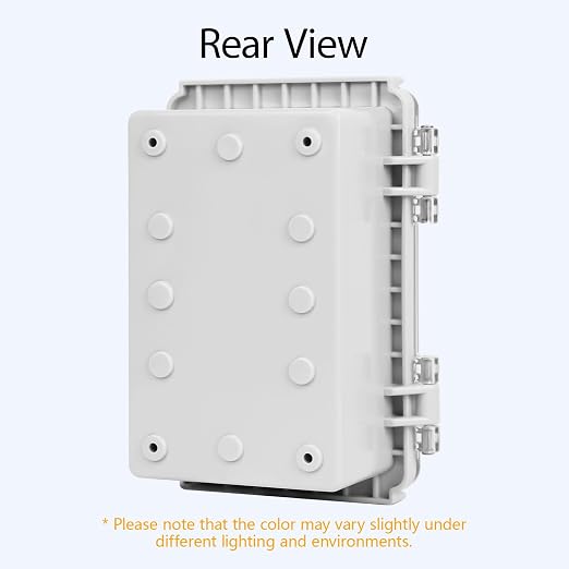 Electrical Box, IP67 Waterproof Hinged Clear Cover Stainless Steel Latch - Image 6