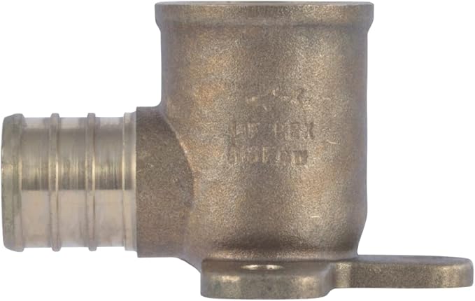 SharkBite 1/2 PEX Pipe x 1/2 Inch FNPT Crimp 90 Degree Drop Ear Elbow, Brass - Image 6