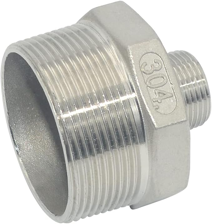 2" x 3/4" Male Threaded Reducing Nipple Fitting/Adapter, Stainless Steel SS304 - Image 4