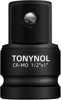 TONYNOL Impact Socket Adapter, 1/2" F to 1" M | Cr-Mo Steel, Enhances Impact by TONYNOL