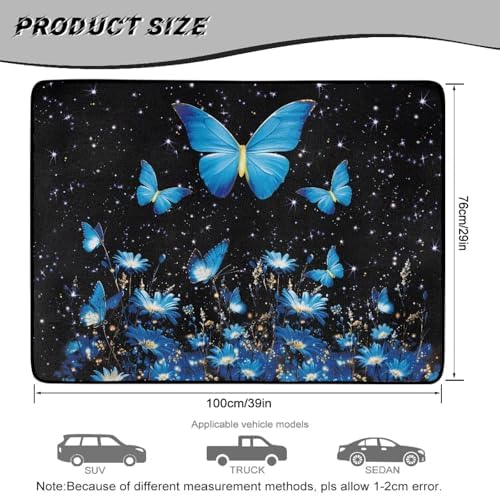 Blue Cute Butterfly Pet Friendly Trunk Mat 29"x39" - Image 7