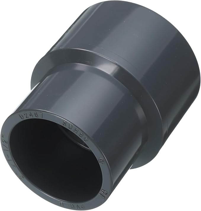 HARFINGTON PVC Reducing Coupling 2 x 1-1/2" Increaser/Reducer Coupling Pipe - Image 3