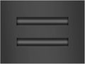 BUILDMART - 6x4 Modern AC Vent Cover - Decorative Black Aluminum Air Vent - by TexasBuildmart