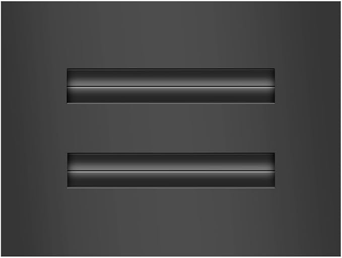 BUILDMART - 6x4 Modern AC Vent Cover - Decorative Black Aluminum Air Vent - by TexasBuildmart
