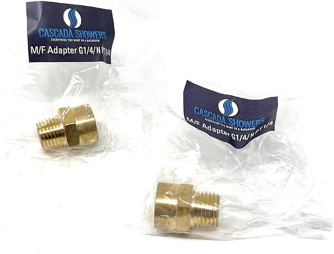 Cascada Lead-Free Brass Adapter, G Thread British BSPP Male to NPT Female) - Image 2