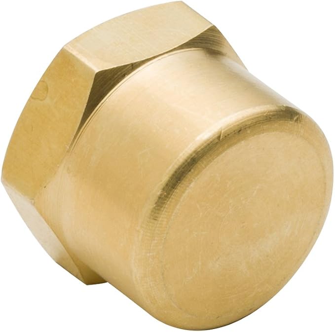 Vis Brass Pipe Fitting, Hex Head Cap, 1/8" NPT Female - Image 4