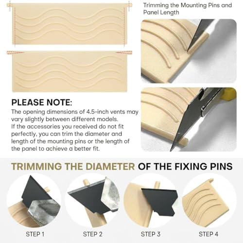 4-Pack White Dryer Vent Cover Replacement, Exterior Exhaust Vent Flaps - Image 3
