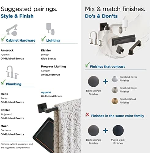 Amerock Appoint 6-5/16" Oil-Rubbed Bronze Single Post Toilet Paper Holder - Image 5