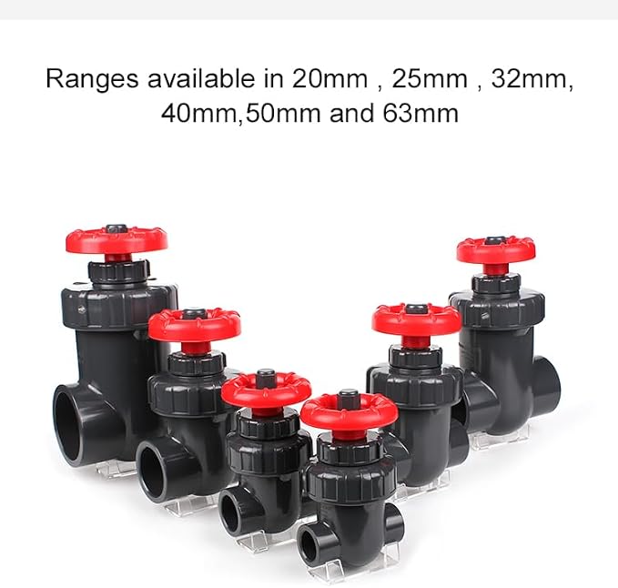 20/25/32/40/50/63mm UPVC Gate Valve Precision Flow Control PVC Sluice Valve - Image 2