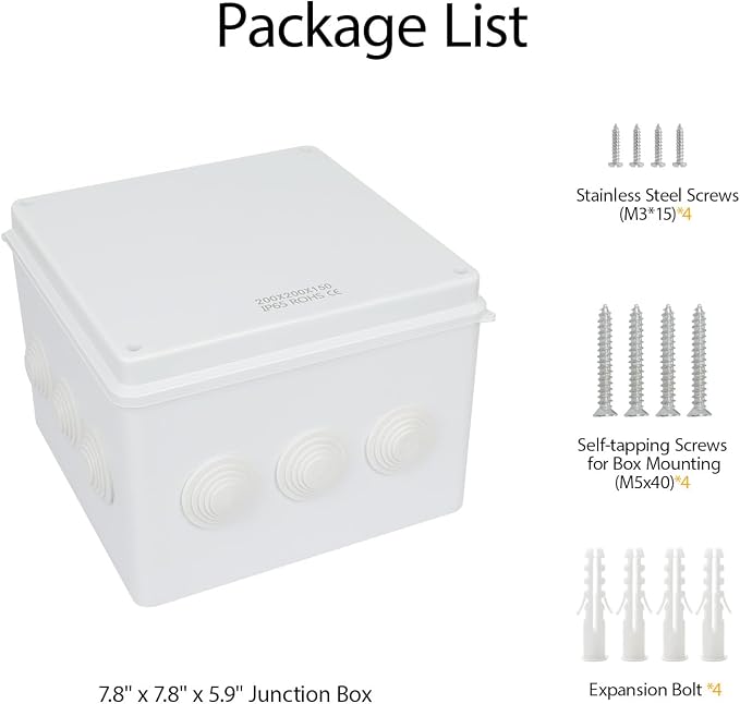 Junction Box, ABS Plastic IP65 Waterproof and Dustproof, Universal Electrical - Image 8