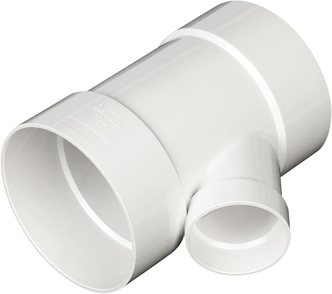 4"X4"X2" PVC 45 Degree Wye DWV Sanitary Drain Waste Reducer Y-TEE white | Vent - Image 6