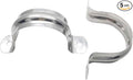 2.5inch Rigid Support Pipe Strap, 2 Hole U-Tube Strap Clamp, Stainless Steel by Unknown