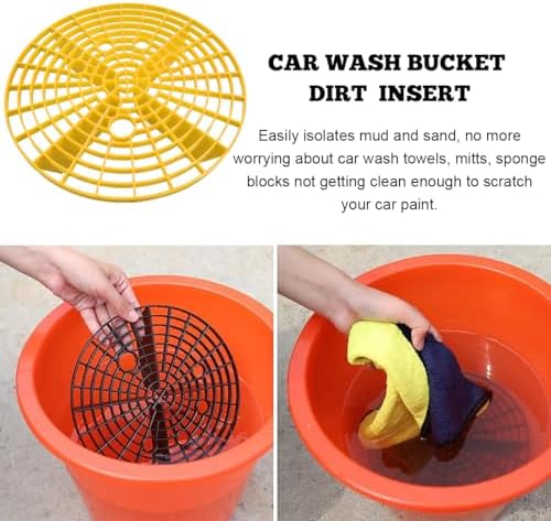 Yourkar 2 PCS Car Wash Bucket Inserts, Plastic Vehicle Detail Grit Trap - Image 3