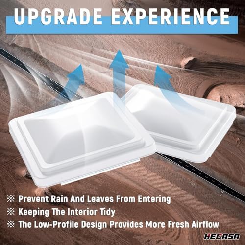 HECASA 14" 2Pcs RV Roof Vent Cover Compatible - Image 5
