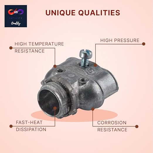 3/8 Inch Flexible Metal Conduit Duplex Connector FMC 3/8 in. 90 Degree Flex - Image 4