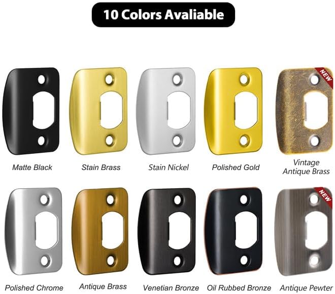 Door Strike Plate for Interior Doors, Matte Black, 1 Pack | 2-1/4"x1-3/4" - Image 7