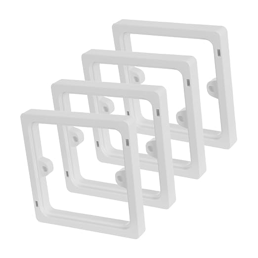 Outlet Box Extension Ring White 86-Type 4pcs by Zerodeko