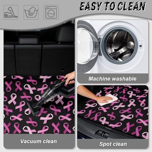 Pink Ribbon Trunk Mat for Car Snow Gear Trunk Mat Universal Waterproof Cargo - Image 5