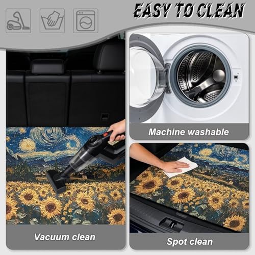 Sunflower Starry Universal Car Trunk Mat, Waterproof Cargo Liner - Image 5