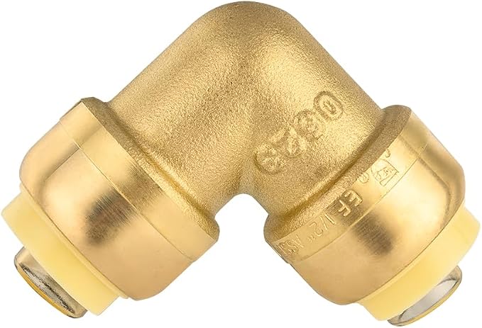 2piece EFIELD 1/2-inch 90-Degree Elbow, Push-Fit Brass Fittings | Connect Copper - Image 8