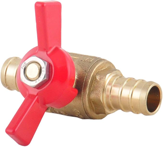 LD- 1/2" PEX Brass Ball Valve, LF Brass 1/2-in PEX Shut off Ball Valve - Image 6