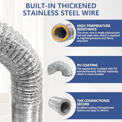 Dryer Vent Hose For Tight Space | Flexible Dryer Vent Connector Kit - Image 4