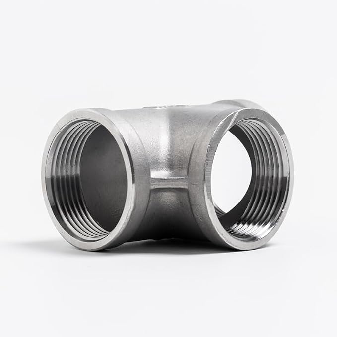 Beduan 2 PCS Stainless 1" Tee Female NPT T Shaped 3 Way Cast Pipe Fitting | 304 - Image 3