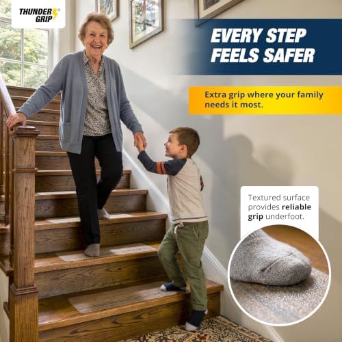 Clear Stair Treads Non-Slip Indoor 24" x 6" 15-Pack - Image 6