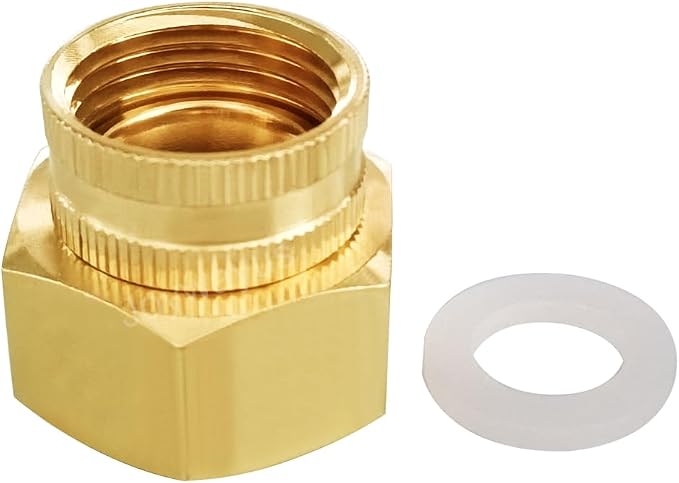 Joywayus Brass Swivel Pipe Fitting 3/4" GHT x 1" NPT Double Female | Garden - Image 6
